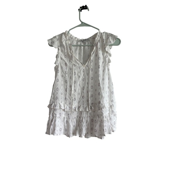 Wallflower Ruffle Tank‎ Top Sleeveless Tiered Casual White XS - Picture 2 of 5